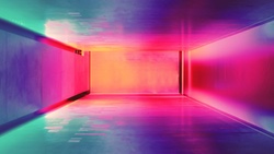 neon hallway