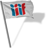 a flag with iiif logo